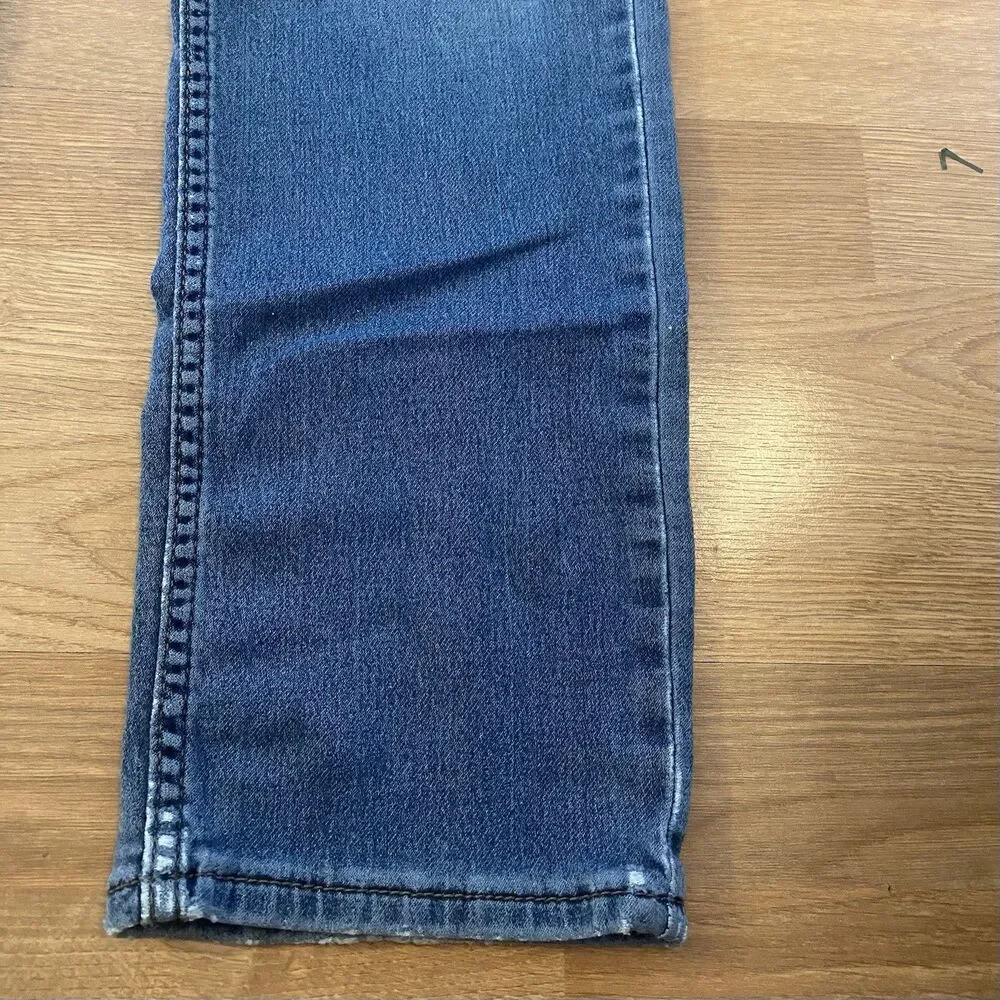 Signature Levi’s Mid Rise Straight Leg Jeans 29x30 Distressed - Picture 3 of 16